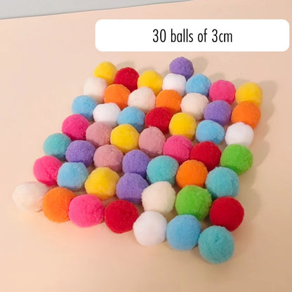 Cat Toy Interactive Fun Toy Gun Plush Ball Launches Quiet Bounce Ball to Tease the Cat Creative Mini Shooting Gun Pet Supplies