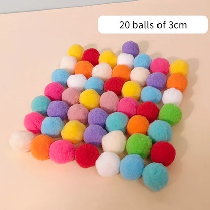 Cat Toy Interactive Fun Toy Gun Plush Ball Launches Quiet Bounce Ball to Tease the Cat Creative Mini Shooting Gun Pet Supplies